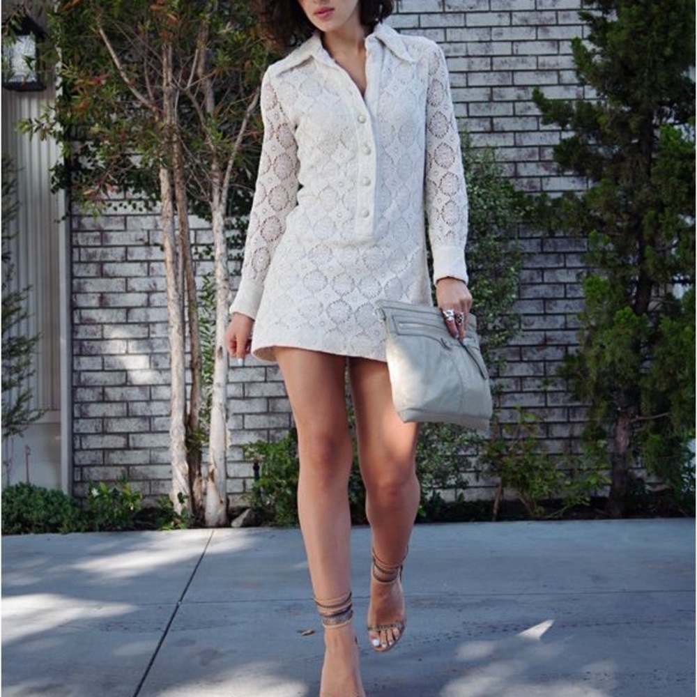 Vintage 60s Mod Lace Mini Dress
